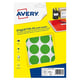 Avery Zweckform PET30V markeringspunten | 30 mm | groen | 240 etiketten | AVEAV-PET30V