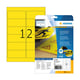Herma 8029 folie etiketten | weerbestendig | A4 | 99,1 x 42,3 mm | geel | 300 etiketten | HER8029