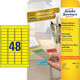 Afbeelding van Avery Zweckform L6041-20 etiketten | geel | 45,7 mm x 21,2 mm | 960 etiketten