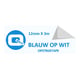 Afbeelding van Brother TZe-FA3 tape blauw op wit 12mm opstrijktape voor stoffen (huismerk)