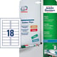 Afbeelding van Avery Zweckform J8871-5 magneetetiketten | wit | 78 mm x 28 mm | 90 etiketten