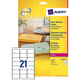 Avery Zweckform L7560-25 transparante etiketten | 63,5 mm x 38,1 mm | 525 etiketten | AVEL7560-25