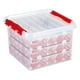 Afbeelding van Sunware Q-line opbergdoos voor kerstversiering | transparant | 26 liter | 75 kerstballen (tweede kans)