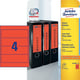 Avery Zweckform L4766-20 printbare rugetiketten | rood | zelfklevend | breed | 61 mm x 192 mm | 80 etiketten | AVEL4766-20