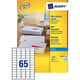Avery Zweckform J8651-100 adresetiketten | 38,1 mm x 21,2 mm | 6500 etiketten | AVEJ8651-100