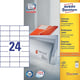 Avery universele etiketten 3474 | 70mm x 37mm | 24 etiketten per vel | 100 vel | AVE3474