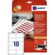 Afbeelding van Avery Zweckform L4727-20 naambadge etiketten | 54 mm x 90 mm | wit | 200 etiketten