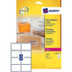 Afbeelding van Avery Zweckform L7565-25 transparante etiketten | 99,1 mm x 67,7 mm | 200 etiketten