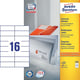 Afbeelding van Avery Zweckform 3484 universele etiketten | wit | zelfklevend | 105 mm x 37 mm | 1600 etiketten
