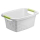 Rotho bloemenprint wasmand | grijs | 12 literas | QC-ROT-03024