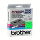 Afbeelding van Brother TX-D31 tape zwart op neon groen 12mm x 15m (origineel)