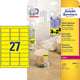 Avery Zweckform L6004-25 etiketten | neon geel | 63,5 mm x 29,6 mm | 675 etiketten | AVEL6004-25