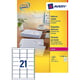 Afbeelding van Avery Zweckform L7160-250 adresetiketten | quickpeel | 63,5 mm x 38,1 mm | 5250 etiketten
