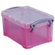 Really Useful Box opbergdoos | polypropyleen | transparant roze | 0.7 liter | UB07LCR