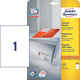 Avery Zweckform 6119 universele etiketten | wit | zelfklevend | 210 mm x 297 mm | 25 etiketten | AVE6119
