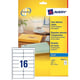 Avery Zweckform J8562-25 transparante etiketten | 99,1 mm x 33,9 mm | 400 etiketten | AVEJ8562-25