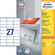 Afbeelding van Avery Zweckform 3479 universele etiketten | wit | zelfklevend | 70 mm x 32 mm | 2700 etiketten