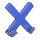 Afbeelding van Dahle Mega magneet | Cross XL | blauw | 90 x 90 mm