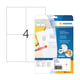 Herma 4229 correctie- / afdeketiketten | A4 | 105 x 148 | wit | 100 etiketten | HER4229