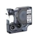 Afbeelding van DYMO S0718210 / 18483 IND Rhino tape permanent polyester zwart op wit 12mm (huismerk)