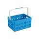 Afbeelding van Sunware Square vouwkrat | met handgreep | blauw en wit | kunststof | 24 liter