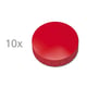 Maul magneten | rood | extra sterk | 38 mm | 10 stuks | MAUL6163925