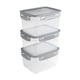Sunware Club Cuisine diepvriesdozen | met clips | transprant/grijs | 1,5 liter | 3 stuks | SUN75200609