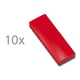 Maul magneet | rechthoekig | rood | 10 stuks | MAUL6165025