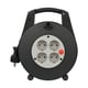 Brennenstuhl Vario Line kabelhaspel | 4 stopcontacten | 15 meter | zwart/lichtgrijs | BRE1094200