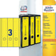 Avery Zweckform L4755-20 printbare rugetiketten | geel | zelfklevend | breed | 61 mm x 297 mm | 60 etiketten | AVEL4755-20
