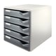 Leitz 5280 ladeblok | donkergrijs | 5 laden | LEI52800089
