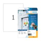 Herma 4577 verwijderbare folie etiketten | weerbestendig | A4 | 210 x 297 mm | wit | 20 etiketten | HER4577