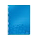 Leitz collegeblok 4637 WOW | A4 | gelinieerd | blauw metallic | 80gr. | 80 vel | LEI46370036