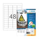 Herma Outdoor 9536 weervaste folie etiketten | A4 | 45,7 x 21,2 mm | wit | 1920 etiketten | HER9536