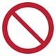 Afbeelding van Djois waarschuwingsbord algemeen verbod | kunststof | rood/wit | 200 mm