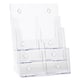 Deflecto DE77401 folderhouder | 1/3 A4 | polystyreen | transparant | 6 vakken | DE77401
