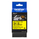 Afbeelding van Brother HSe-661E krimpkous tape zwart op geel | 31 mm x 1,5 m (origineel)