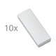 Afbeelding van Maul magneet | rechthoekig | wit | 10 stuks