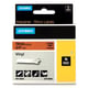 Afbeelding van DYMO S0718490 / 18436 IND Rhino tape vinyl zwart op oranje 12mm (origineel)