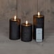 Anna Collection LED Kaars | 3D vlam | zwart | 3 stuks | AN861NA5616