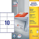 Avery Zweckform 3425 universele etiketten | wit | zelfklevend | 105 mm x 57 mm | 1000 etiketten | AVE3425