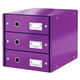 Leitz 6048 WOW ladeblok | paars metallic | 3 laden | LEI60480062