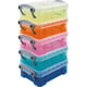 Really Useful Box opbergdoos voordeelpakket | polypropyleen | transparante kleuren | 5 stuks | 0.2 liter | UB02PCK