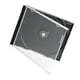 CD-doosje | transparant | zwarte tray | 25 stuks | SNELCD25