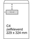 Raadhuis akte envelop | zelfklevend | C4 | venster links | 229mm x 324mm | 250 stuks | RAARD-303590