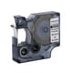 Afbeelding van DYMO 622289 IND Rhino tape permanent polyester zwart op transparant 12mm (huismerk)