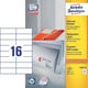 Avery Zweckform 3484-200 universele etiketten | wit | zelfklevend | 105 mm x 37 mm | 3200 etiketten | AVE3484-200