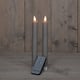 Anna Collection Led Dinerkaars | 23 cm | taupe | bewegende vlam | 2 stuks | AN861NA8342