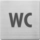 Alco bordje toilet WC | rvs | metaal & zwart | ALCAL-450-5