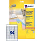Avery Zweckform L7656-25 universele etiketten | wit | zelfklevend | 46 mm x 11,1 mm | 2100 etiketten | AVEL7656-25